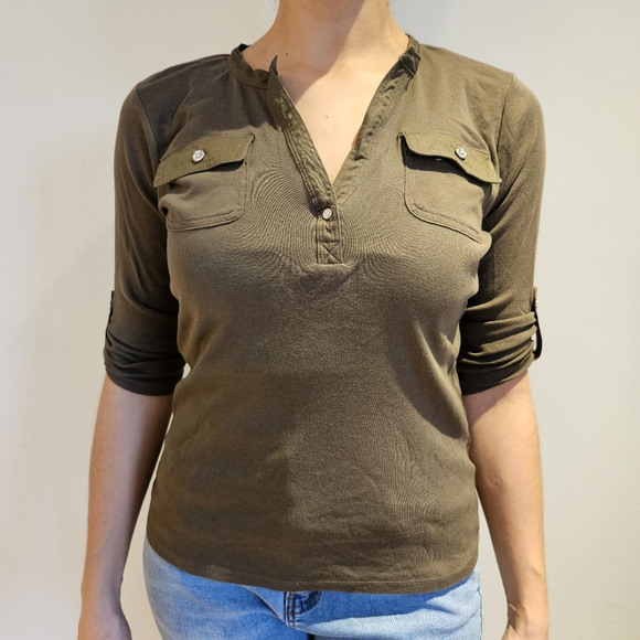 Ralph Lauren S army green top - Picture 1 of 4